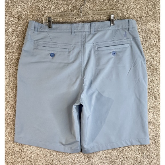 Johnnie O Golf Shorts Men 38 Blue Chino Outdoors Hike Camp Club Performance Surf - Picture 2 of 8